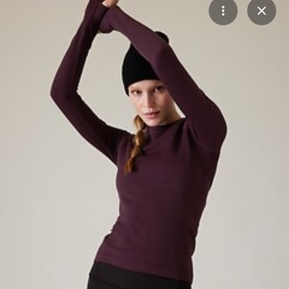 Athleta Purple Flyer Seamless Crewneck Top (Iris)